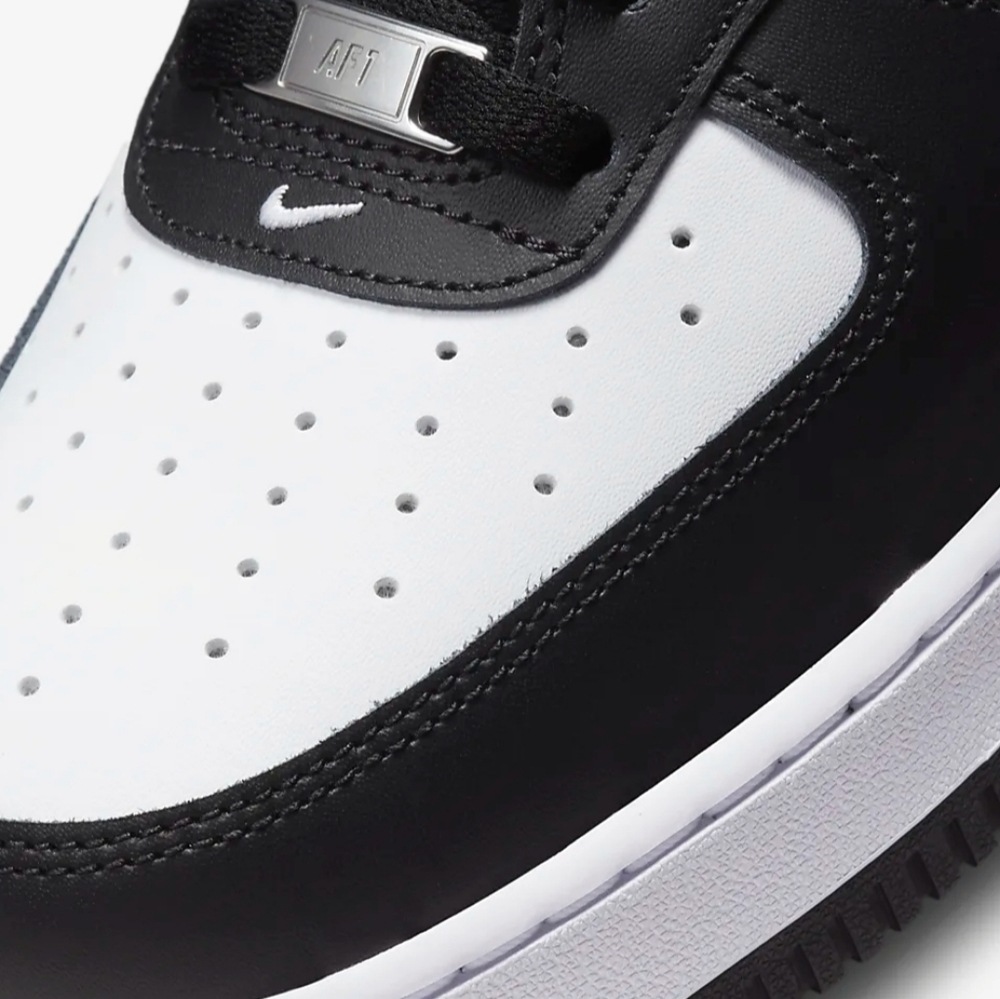 PANDA NIKE AIR FORCE 1 '07 LOW DOUBLE TONE WHITE SWOOSH PANDA - Picture 8 of 10